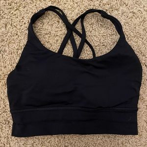Black lululemon shorts bra